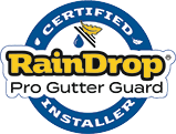 Raindrop Gutter Installation Certification Badge